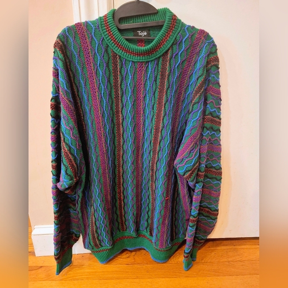 Taje' Men's Multicolor Sweater Size Med Unisex Taje'
